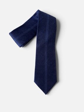 Calvin Klein Textured Denim-like navy fabric